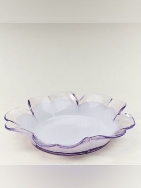 Anthropologie Glass Flower Trinket Dish